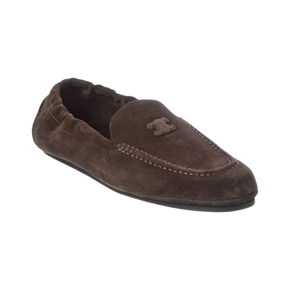 Celine Adam Suede Loafer, Brown